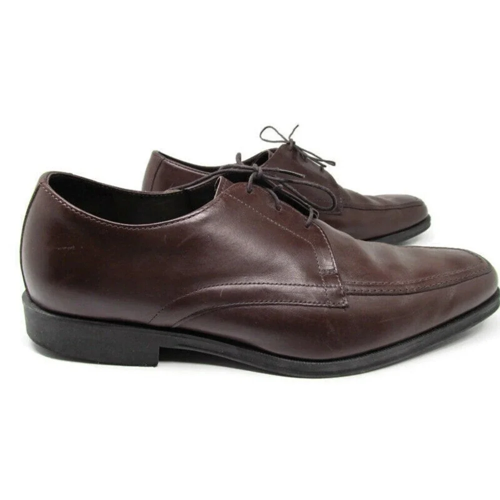 Allen Edmonds Tribecca Mens Brown Leather Apron Toe Lace Up Derbys Size US 9 D